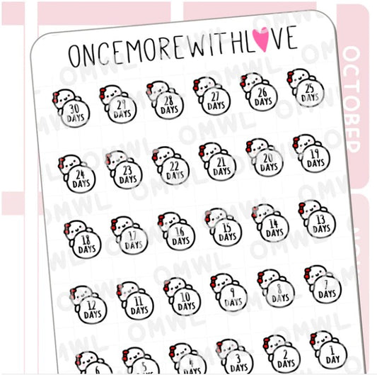 Generic Munchkin Countdown | Sticker Sheet