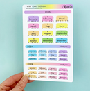 2025 Hobonichi Cousin Yearly Overview | Sticker Kit