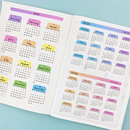 2025 Hobonichi Cousin Yearly Overview | Sticker Kit