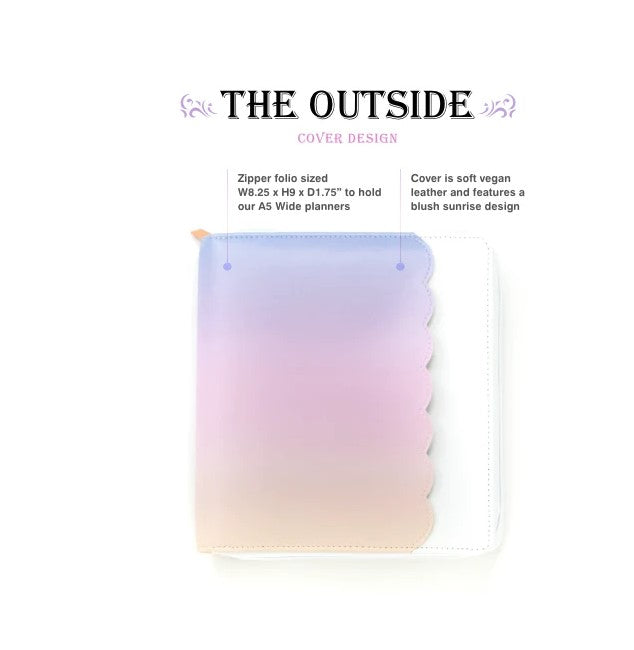 *PRESALE* Sunrise Blush Planner Zipper Folio (A5W)