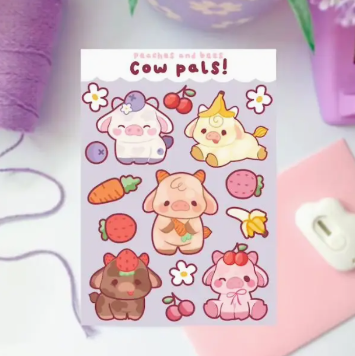 Cow Pals | Sticker Sheet