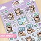 Cozy and Working on Myself | Large Sticker Sheet