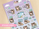 Cozy and Working on Myself | Large Sticker Sheet