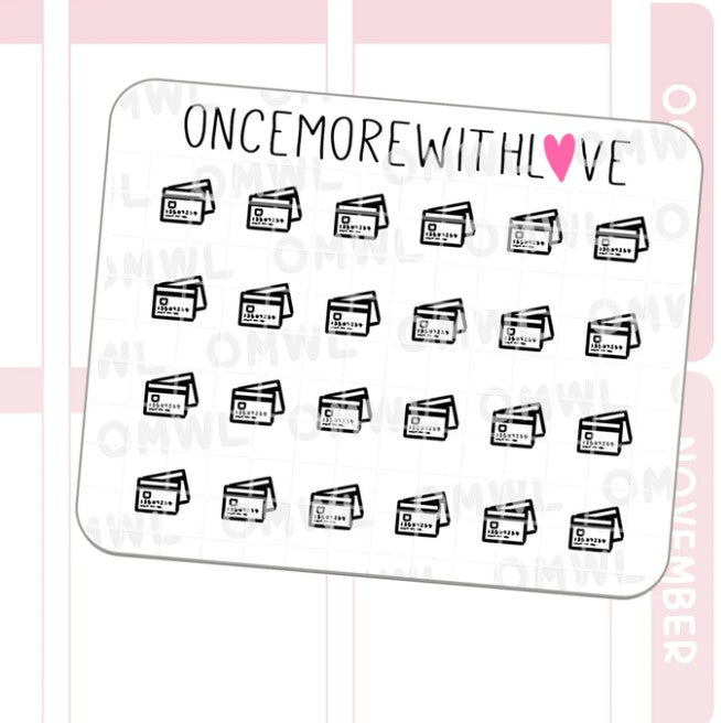 Mini Icons - Credit Card | Sticker Sheet