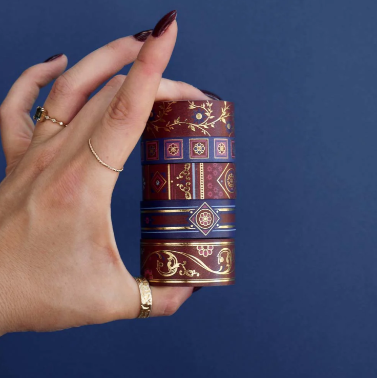 Literati - Crimson | Washi (Set of 5)