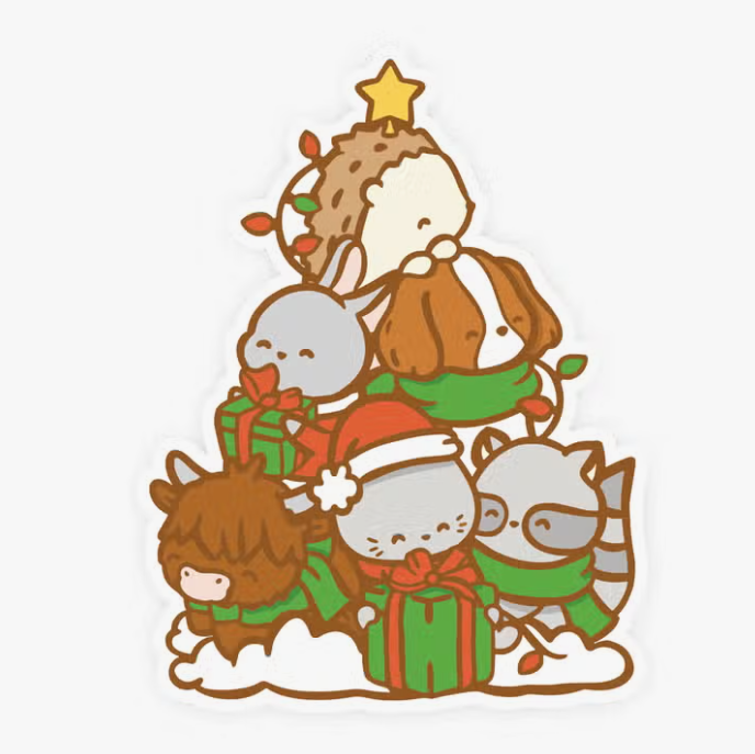 Critter Christmas Tree | Vinyl Sticker