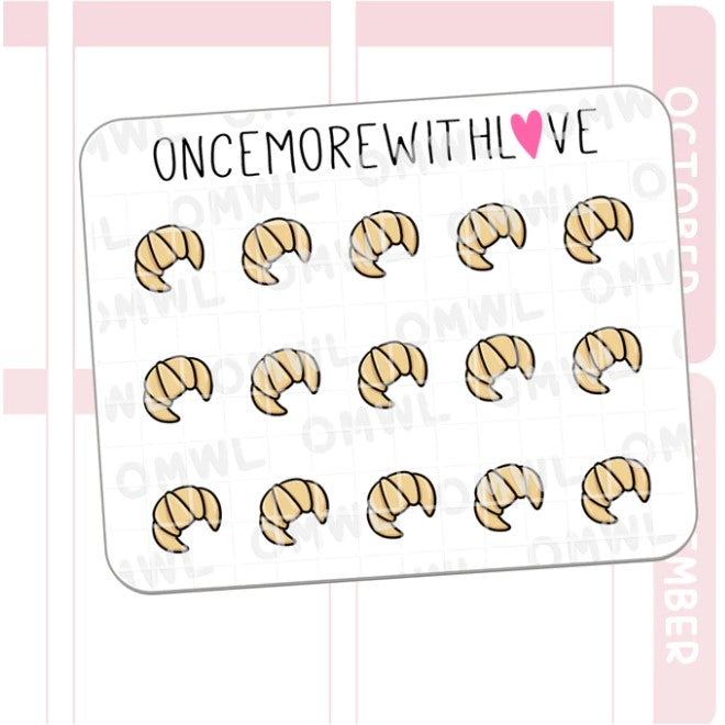 Mini - Croissant Doodle | Sticker Sheet