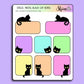 Cute Black Cat Box | Sticker Sheet