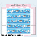 Cute Sharks Washi Strip | Clear Sticker Sheet