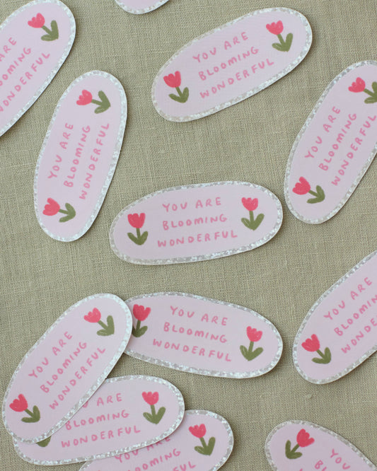 Blooming Wonderful | Holographic Sticker