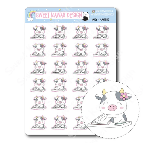 Kawaii Daisy - Planning | Sticker Sheet