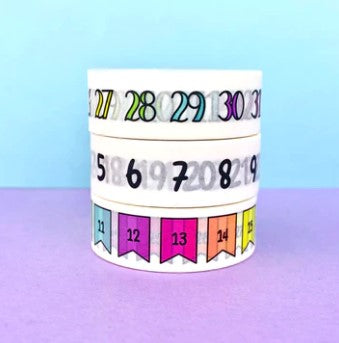 Date Numbers | Perforated Washi