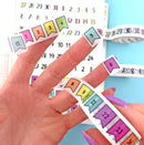 Date Numbers | Perforated Washi