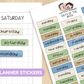 Cozy Bookworm - Days of the week | Sticker Sheet