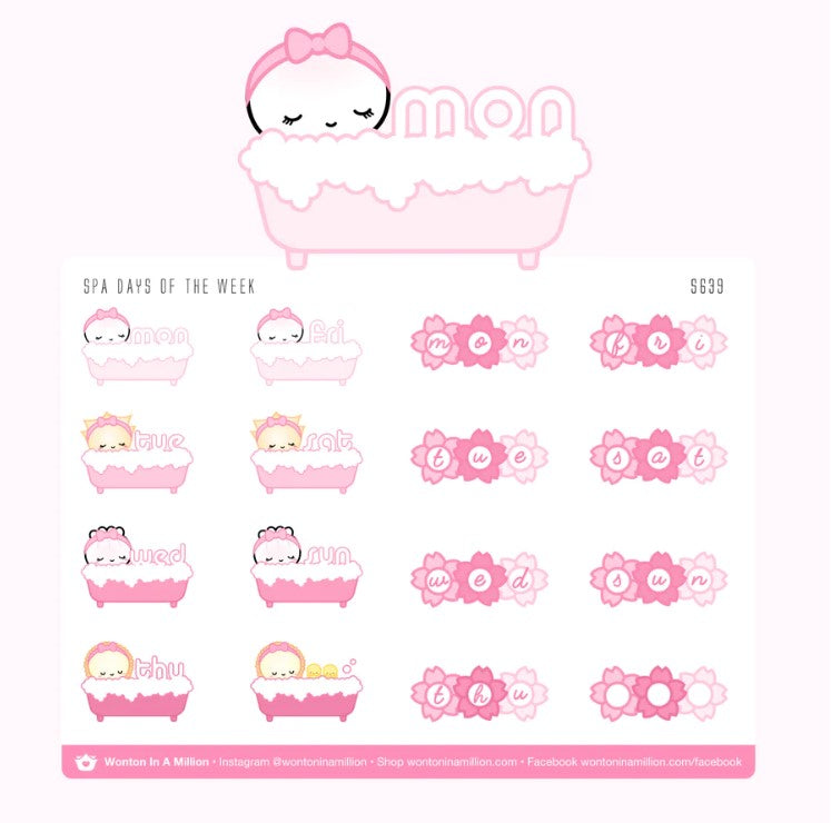 Steam Castle Days of the Week | Sticker Sheet