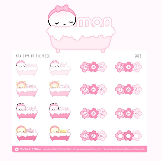 Steam Castle Days of the Week | Sticker Sheet