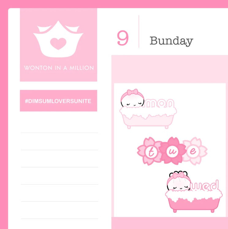 Steam Castle Days of the Week | Sticker Sheet