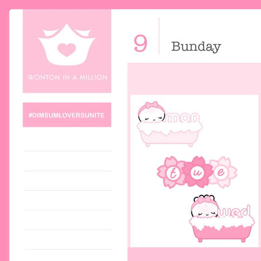 Steam Castle Days of the Week | Sticker Sheet