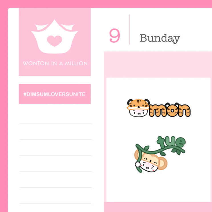 Wild One: Days of the week | Sticker Sheet