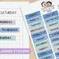 Days of the Week - Deep Blue Sea | Sticker Sheet