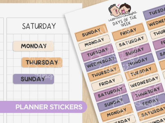 Days of the Week - Staying Cozy | Sticker Sheet