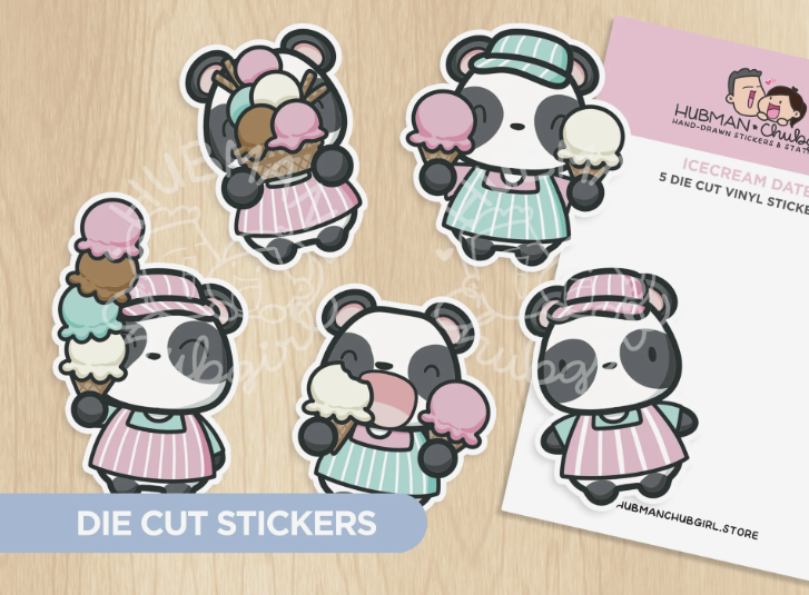 Icecream Date | Die Cut Stickers