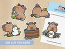 Spring Capy | Die Cut Stickers