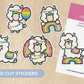 Rainbow Llama | Die Cut Stickers