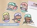 Summer Mermaids | Die Cut Stickers