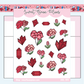 January Gemstone and Floral Doodles | Sticker Sheet