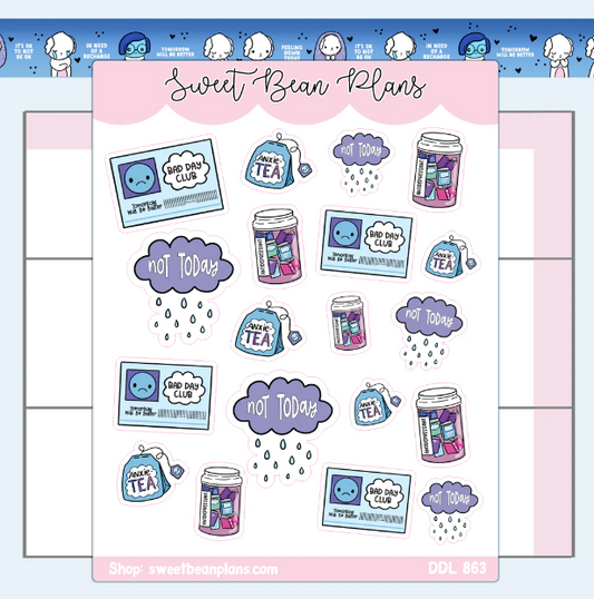 Sad Day Doodles | Sticker Sheet