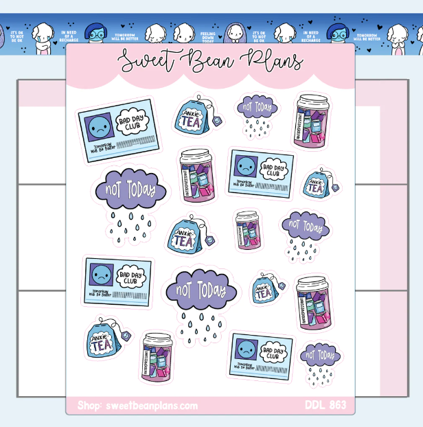 Sad Day Doodles | Sticker Sheet