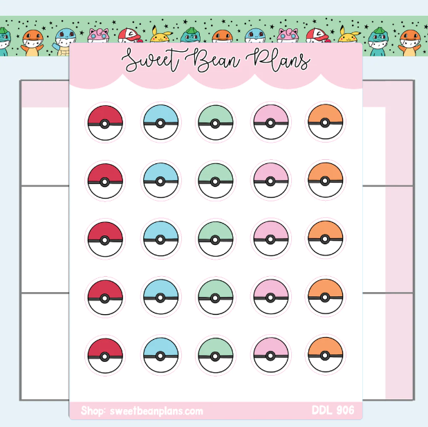 Pokebean Balls | Sticker Sheet