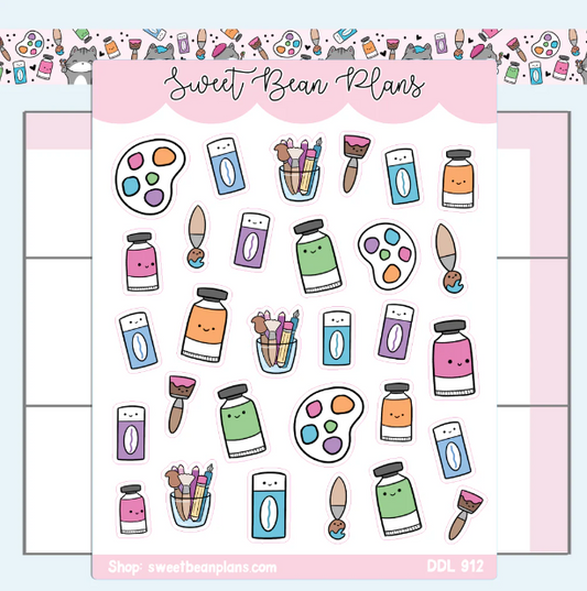 Painting Doodles | Sticker Sheet