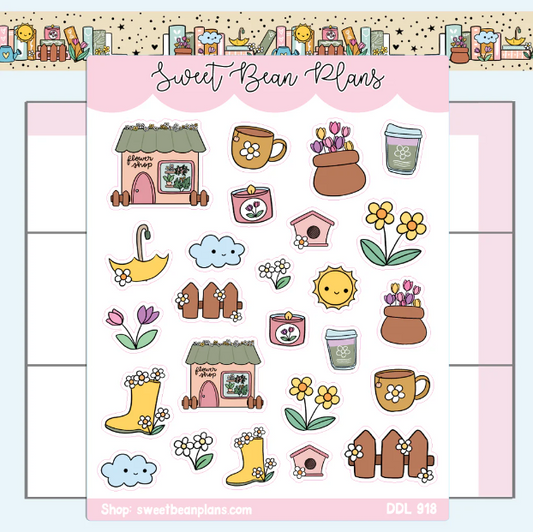 Spring Doodles | Sticker Sheet