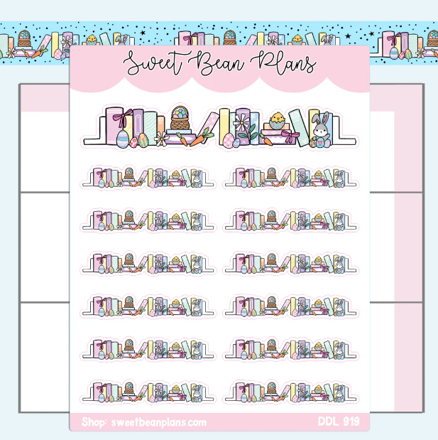 Easter Bookshelf | Sticker Sheet