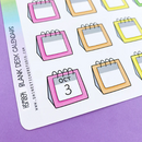 Blank Desk Calendar | Large Sticker Sheet