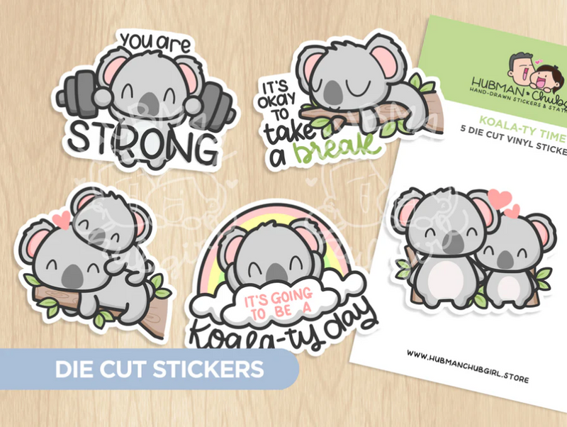 Koala-Ty Time | Die Cut Stickers