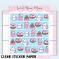 Valentines Snacks | CLEAR Washi Strip Sticker Sheet