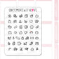 Doodled Icons Pt. 2 | Sticker Sheet