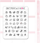 Doodled Icons Pt. 2 | Sticker Sheet