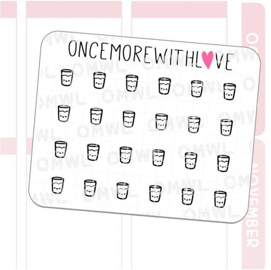 Mini Icons - Drinking Glass | Sticker Sheet
