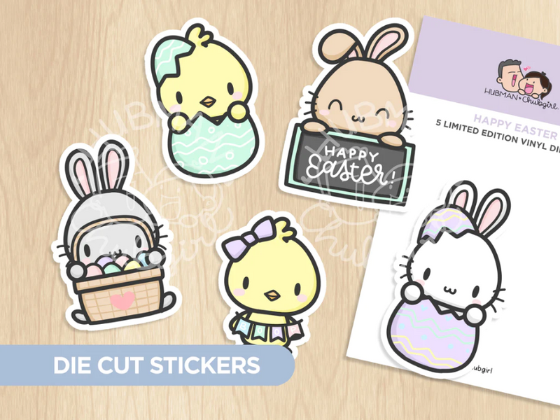 Happy Easter | Die Cut Stickers
