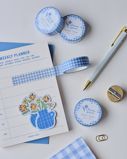 Blue Gingham | Washi