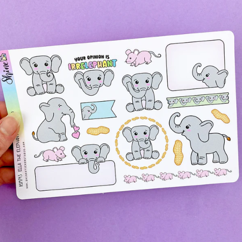 Ella the Elephant Bujo Deco | Large Sticker Sheet