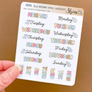 Ella Reading Weekday | Sticker Sheet