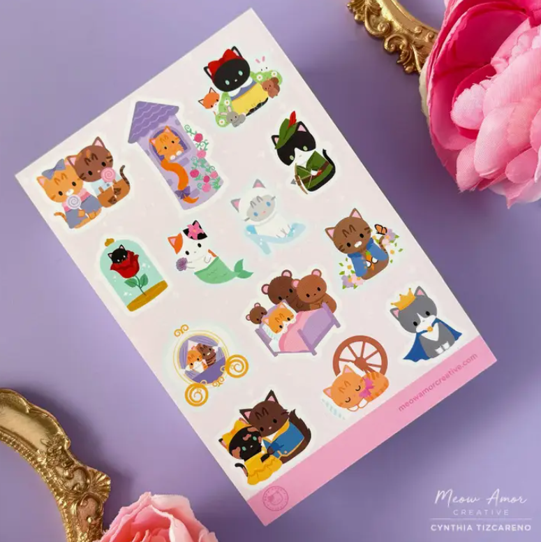 Fairy Tale Cats | Sticker Sheet