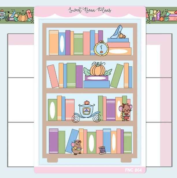 Fall Princess Bookshelf | Large Sticker