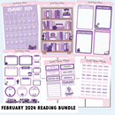 February 2024 Reading Journal Bundle (6 pages)