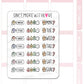 Festive Weekly Date Headers | Sticker Sheet